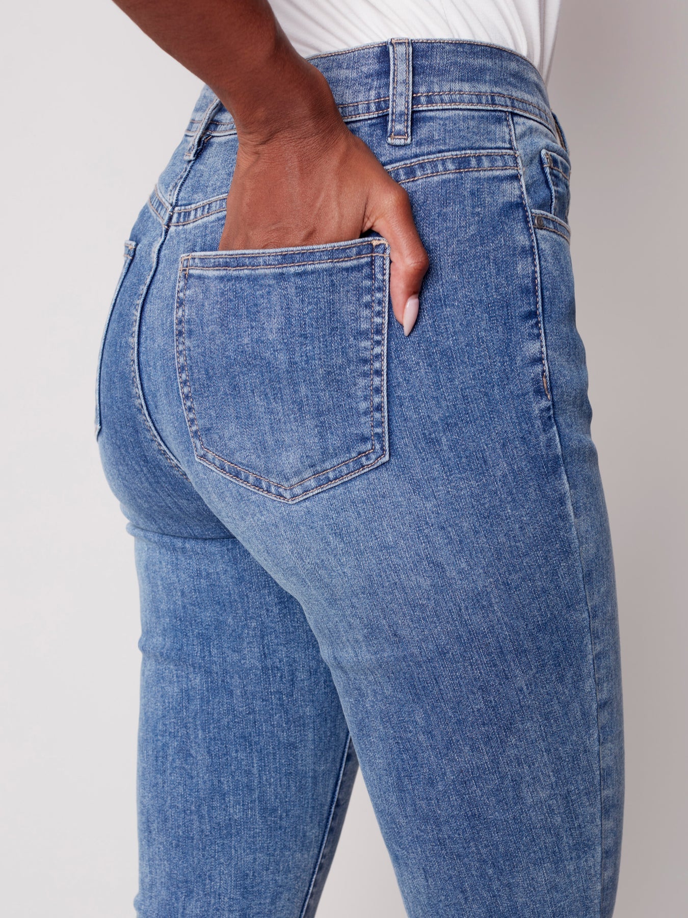 Style & Co Womens Jeans Denim Joggers Elastic Waist High Rise Blue