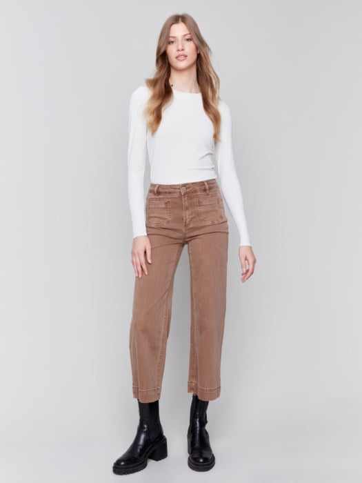 Patch Pocket Flare Jeans - Truffle Pants Charlie B   