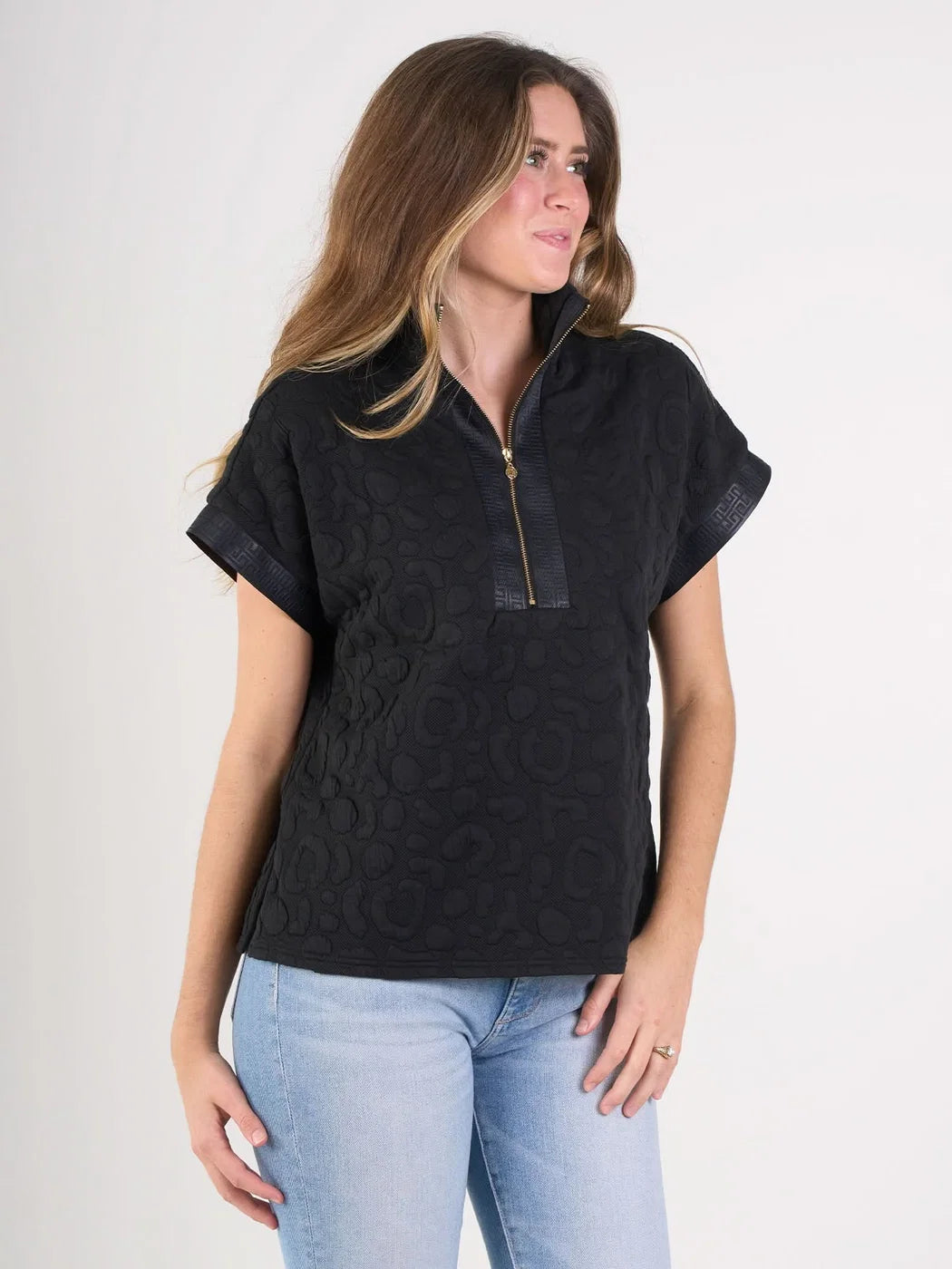 Poppy Pullover - Jet Black Cheetah