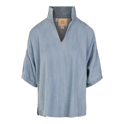 Poppy Pullover - Denim Chambray