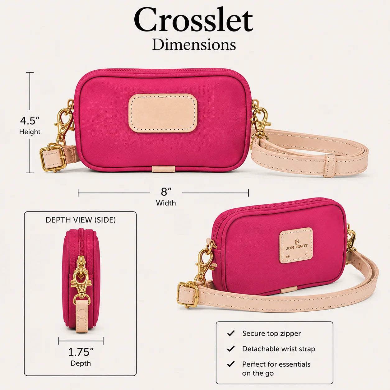 Crosslet (Order in any color!) HANDBAGS Jon Hart