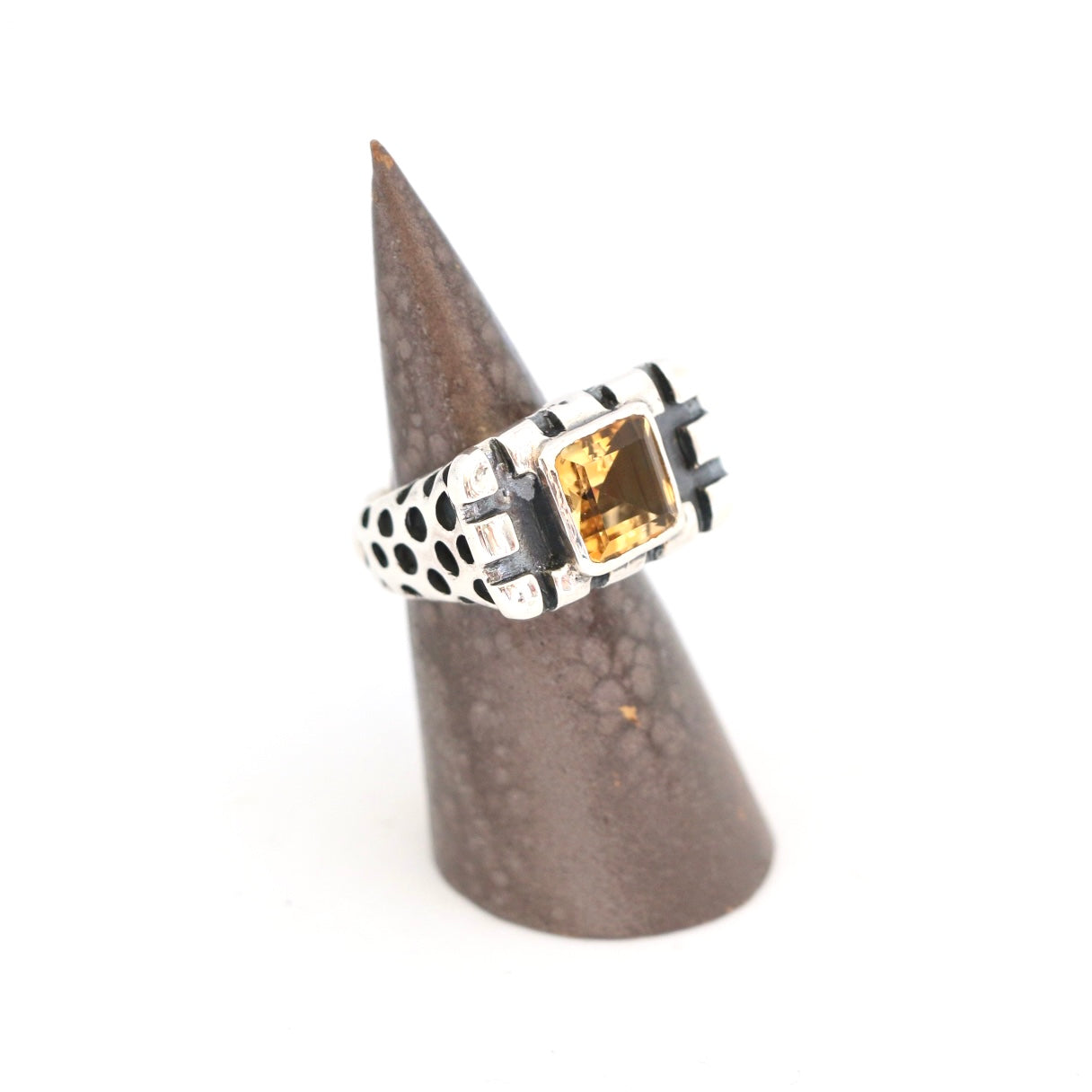 Citrine Thick Bar Ring Rings Dian Malouf   