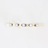 4MM Hammered Sterling Silver & Pearls Cuff
