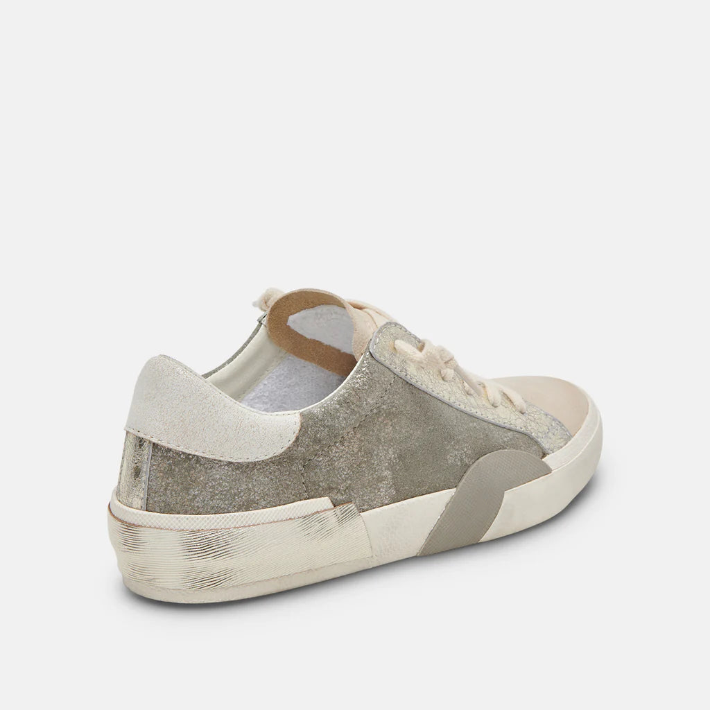 Zina Sneakers - Granite Metallic Suede Sneakers Dolce Vita   