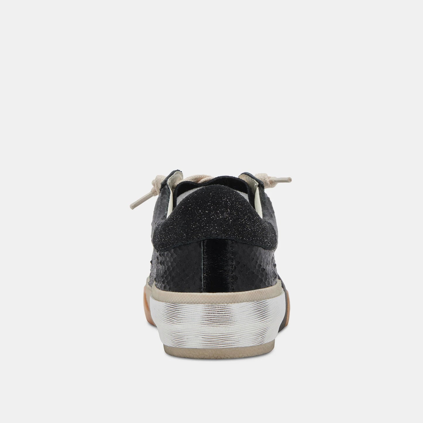 Zina Sneakers - Black Onyx Embossed Leather Sneakers Dolce Vita   