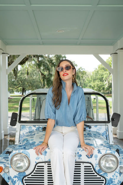 Poppy Pullover - Denim Chambray
