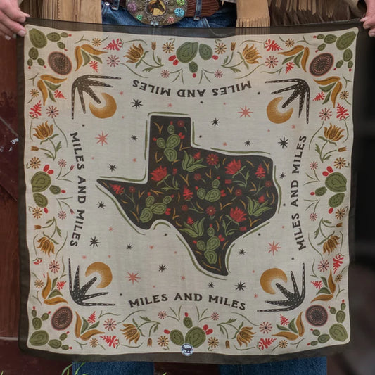 Miles & Miles Tan - Scarf Bandana Scarves Fringe Scarves