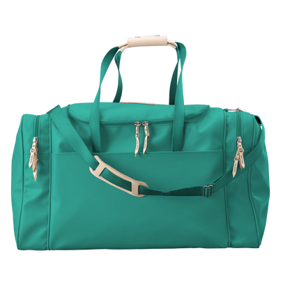 Large Square Duffel (Order in any color!) Duffel Bags Jon Hart Teal Coated Canvas