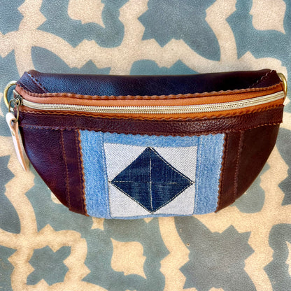Blue Collar Small Fanny - Coldbrew/Denim Patchwork