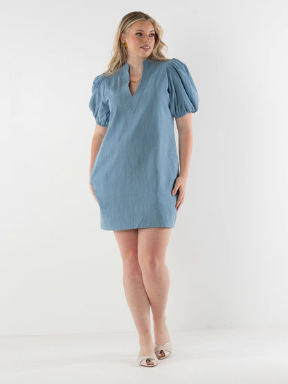 Hampton Dress - Denim Chambray