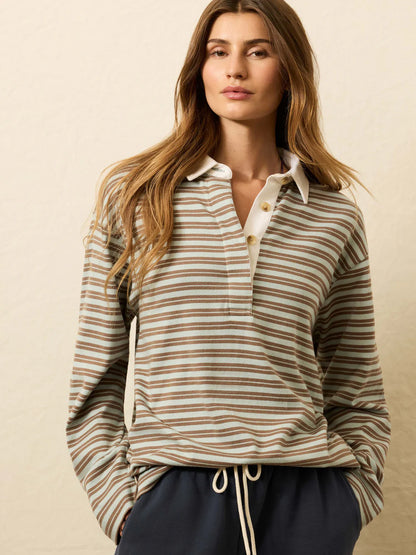 Hometown Rugby Polo - Lakeshore Bay Stripe TOP Faherty Brand