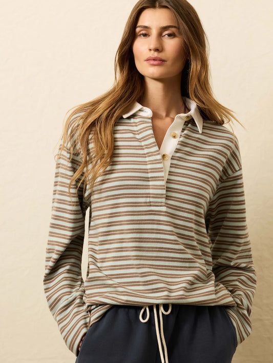Hometown Rugby Polo - Lakeshore Bay Stripe TOP Faherty Brand
