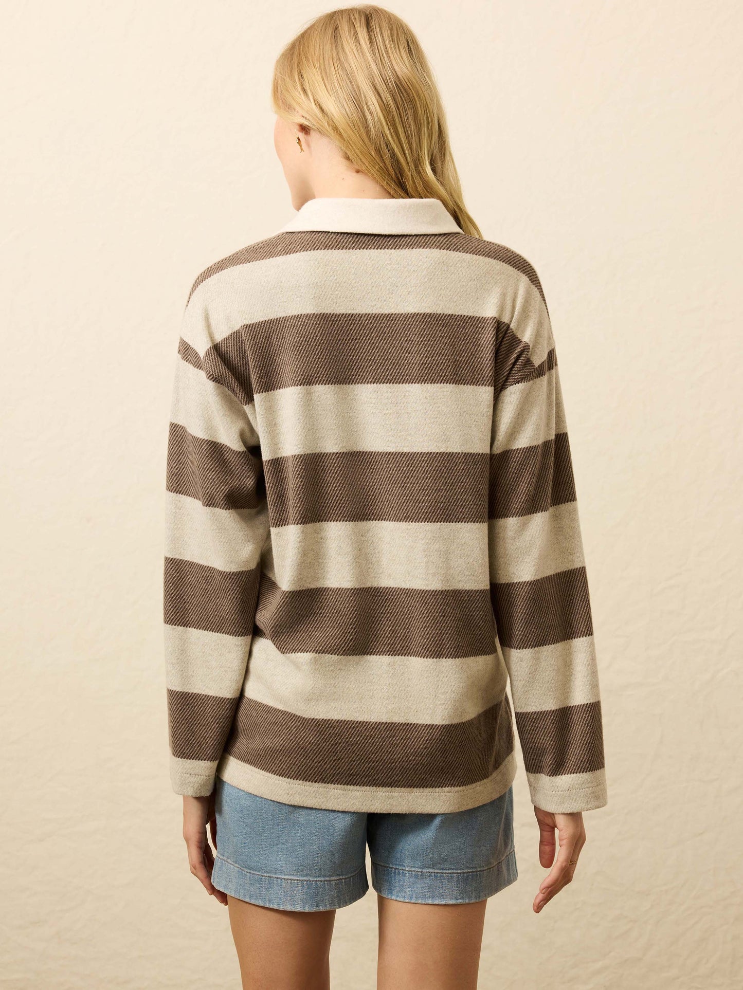 Legend Sweater Rugby Popover - Mocha Rugby TOP Faherty Brand