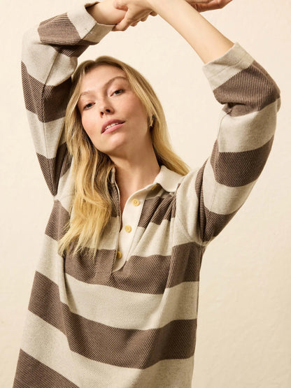 Legend Sweater Rugby Popover - Mocha Rugby TOP Faherty Brand