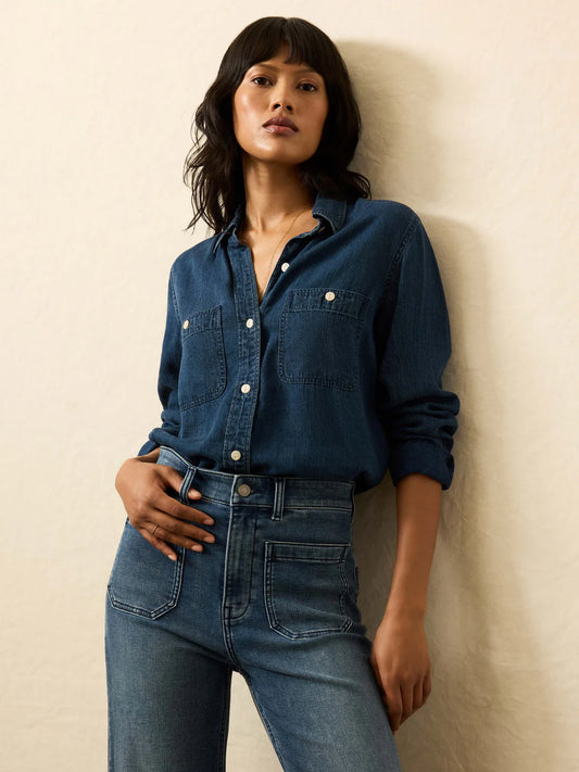 Tried & True Chambray Shirt - Night Lagoon Wash Faherty Brand