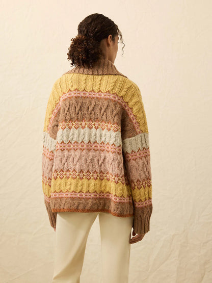 Highland Fairisle Cardigan - Lakeside Fairisle Haze CARDYORJKT Faherty Brand