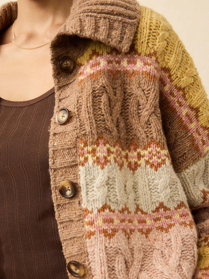 Highland Fairisle Cardigan - Lakeside Fairisle Haze CARDYORJKT Faherty Brand