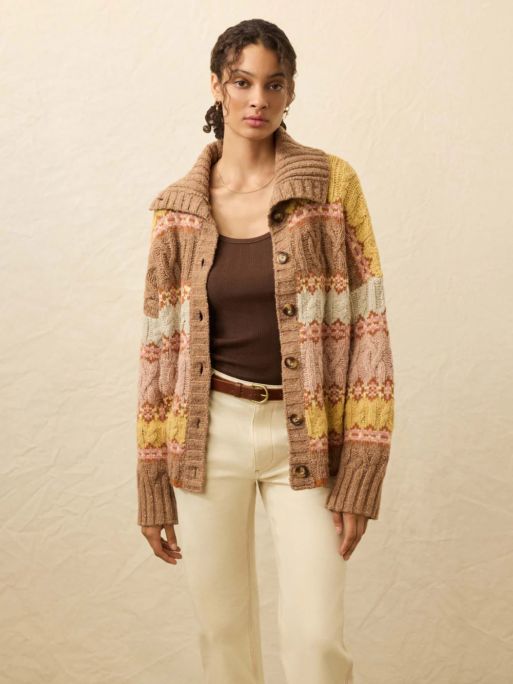 Highland Fairisle Cardigan - Lakeside Fairisle Haze CARDYORJKT Faherty Brand