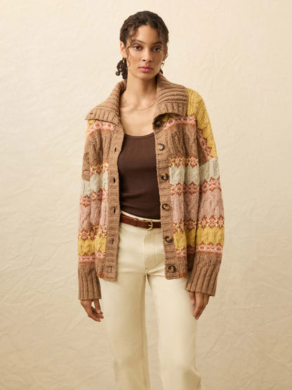 Highland Fairisle Cardigan - Lakeside Fairisle Haze CARDYORJKT Faherty Brand