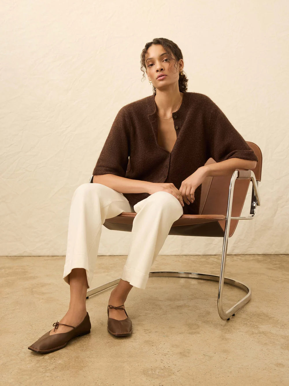 Apres Alpaca Cardigan - Walnut Brown CARDYORJKT Faherty Brand