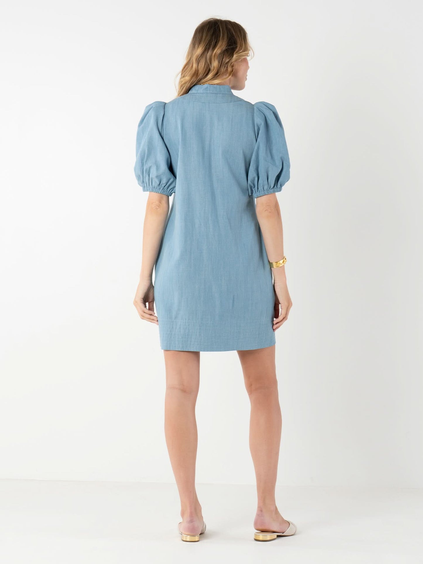 Hampton Dress - Denim Chambray