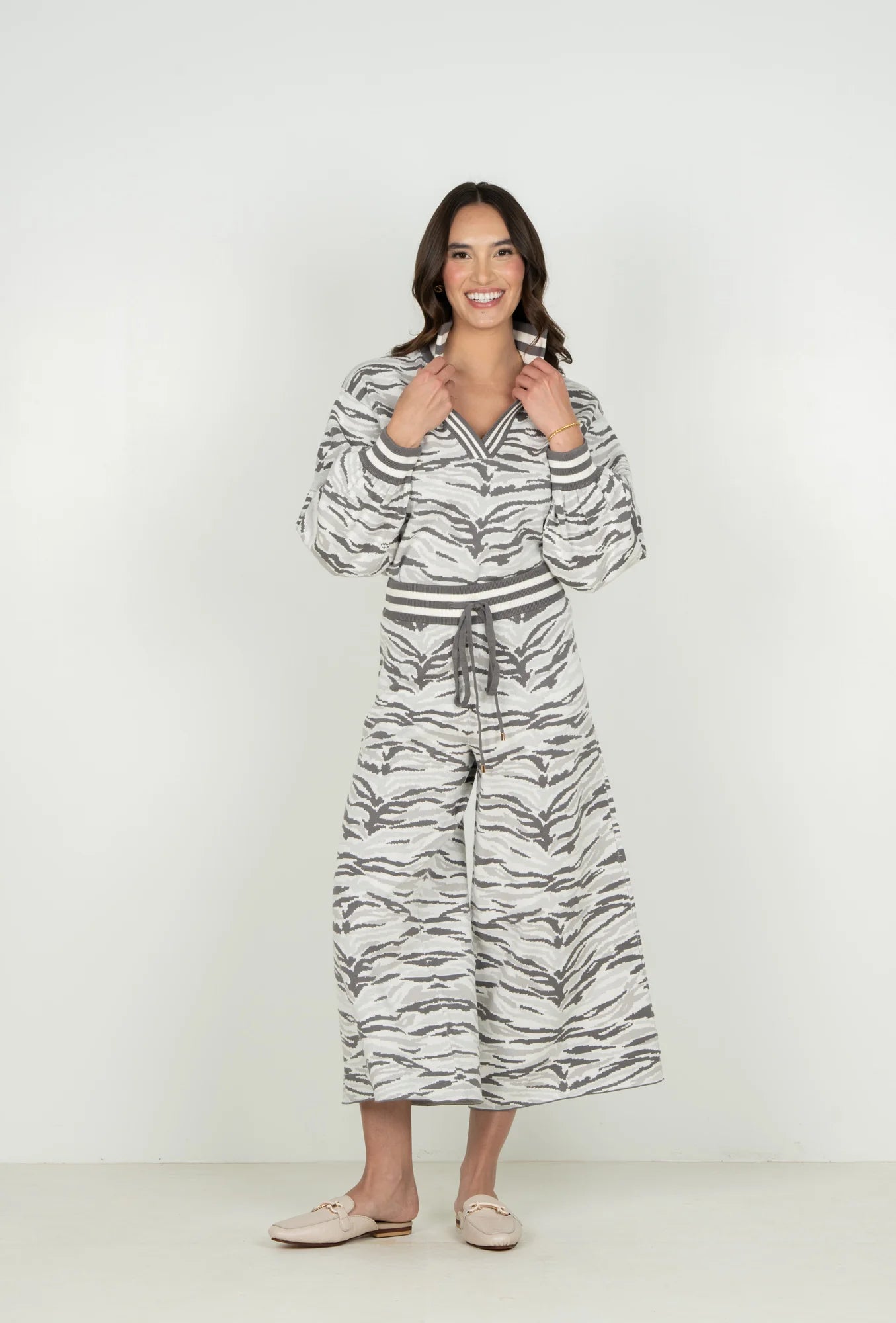 Teddy Crop Trouser - Wild Marble