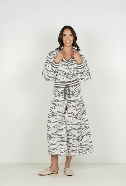 Teddy Crop Trouser - Wild Marble