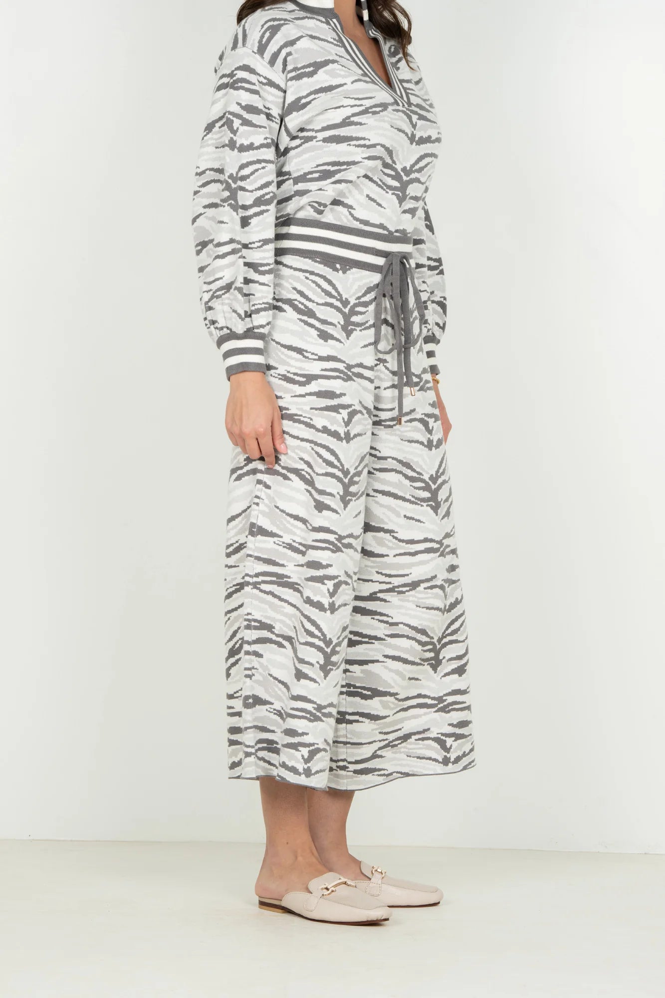 Teddy Crop Trouser - Wild Marble