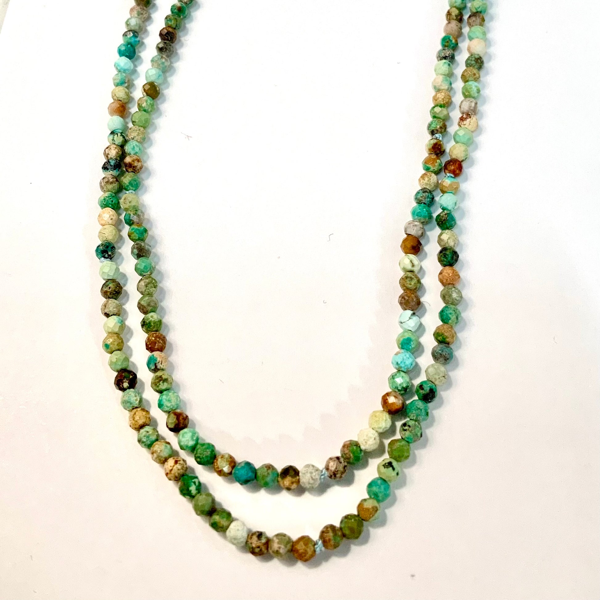Micro Green Turquoise Beaded Necklace Necklaces Richard Schmidt   