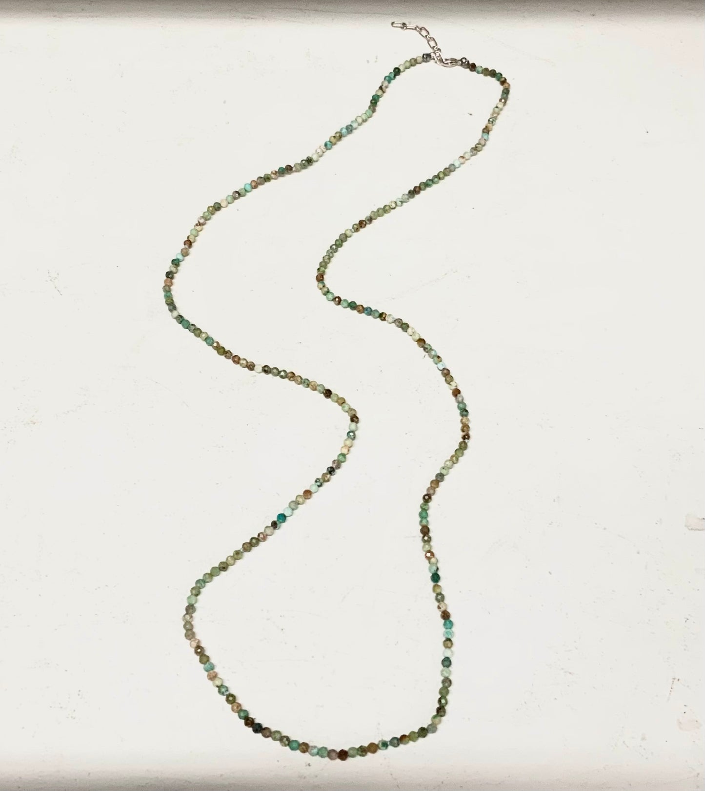 Micro Green Turquoise Beaded Necklace Necklaces Richard Schmidt   