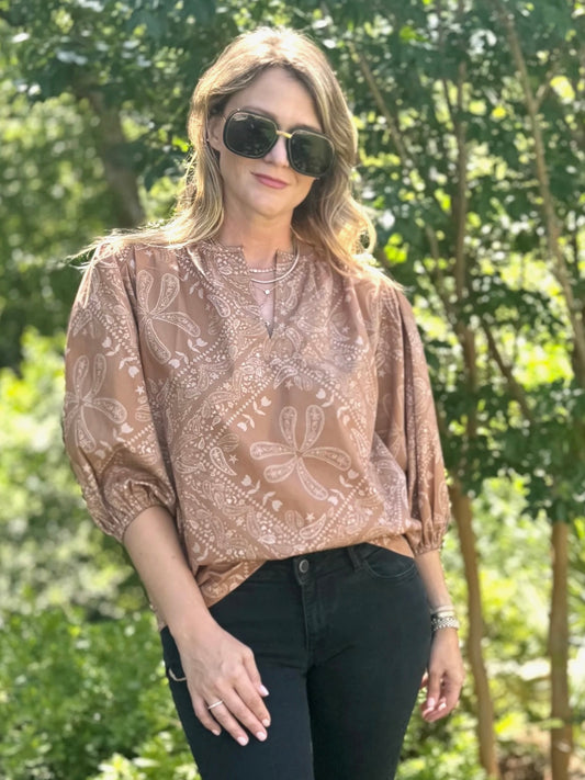 Claudia Top - Saddle Bandana TOP BROOKE WRIGHT