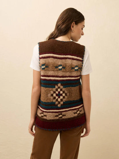 B. Yellowtail Hand Knit Sweater Vest - Pretty Eagle VESTS Faherty Brand
