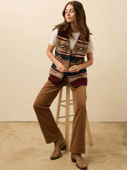B. Yellowtail Hand Knit Sweater Vest - Pretty Eagle VESTS Faherty Brand