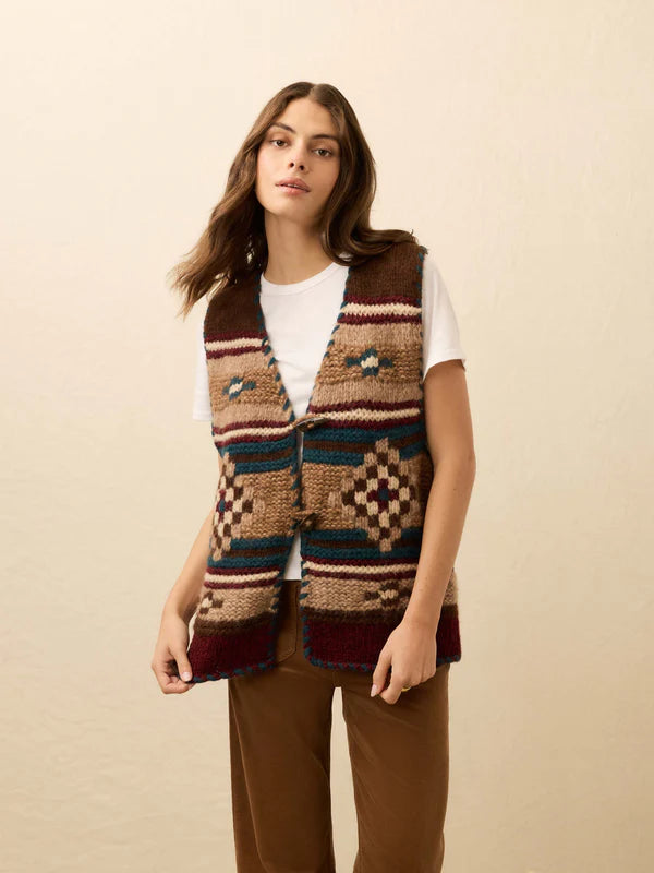 B. Yellowtail Hand Knit Sweater Vest - Pretty Eagle VESTS Faherty Brand