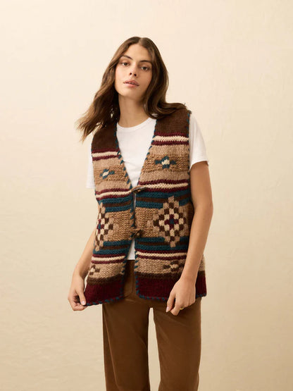 B. Yellowtail Hand Knit Sweater Vest - Pretty Eagle VESTS Faherty Brand