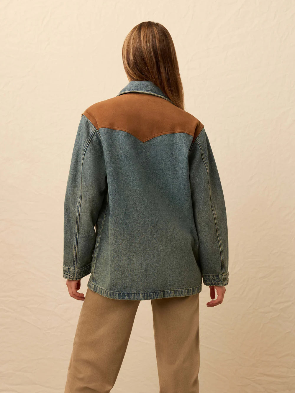 Ridge Back Denim Suede Jacket - Creekside Indigo Wash CARDYORJKT Faherty Brand