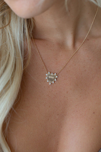 Two Tone Heart of Trust Necklace