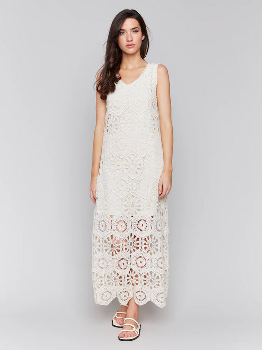 Crochet Sleeveless Maxi Dress Maxi Dresses Charlie B