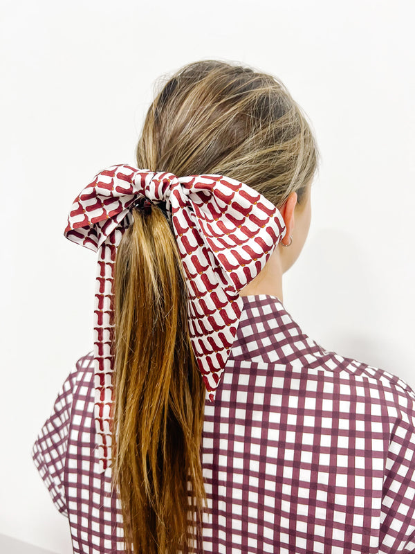 Cotton Frilly Scarf - Maroon Boots Scarf BROOKE WRIGHT