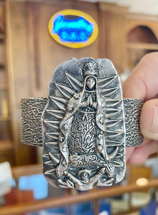 Our Lady of Guadalupe Silver Cuff Bracelets Dian Malouf   
