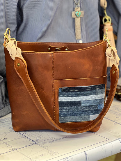 Blue Collar Scout Handbag - Montana/Denim Stripe