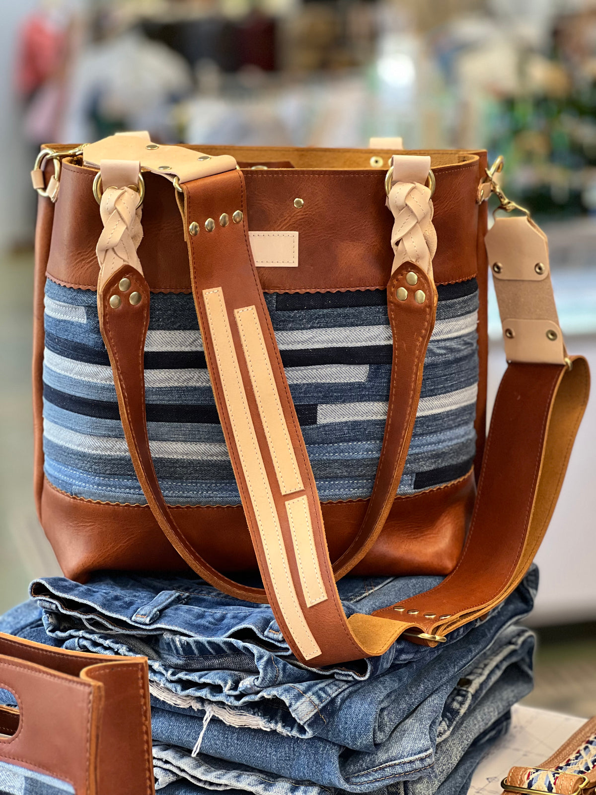 Blue Collar Tote - Montana/Denim Stripe