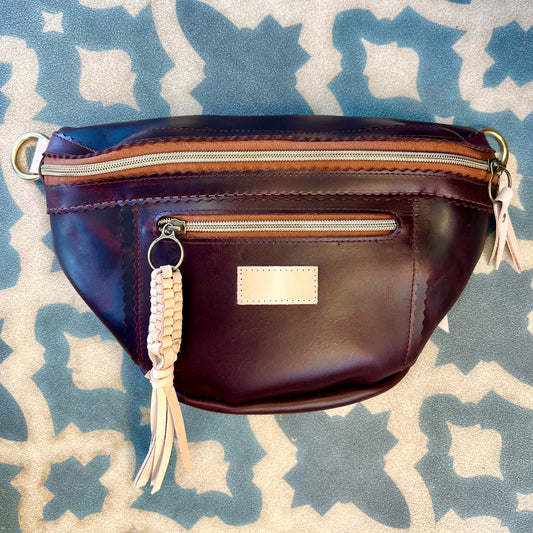 Blue Collar Medium Fanny - Pecan HANDBAGS Indigo Laine