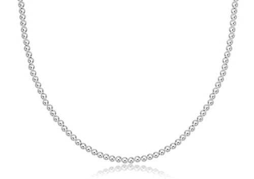 Choker Classic Sterling 3mm Bead Necklaces Enewton   