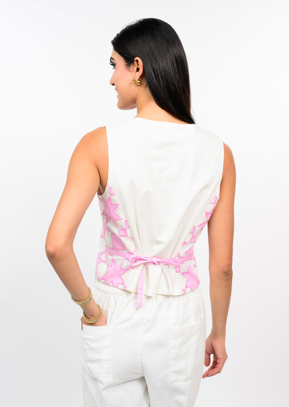 Quilted Pink Star Vest VESTS Ivy Jane