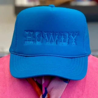 Howdy Trucker Hat - Turquoise Trucker Hat Trends & Traditions Boutique   