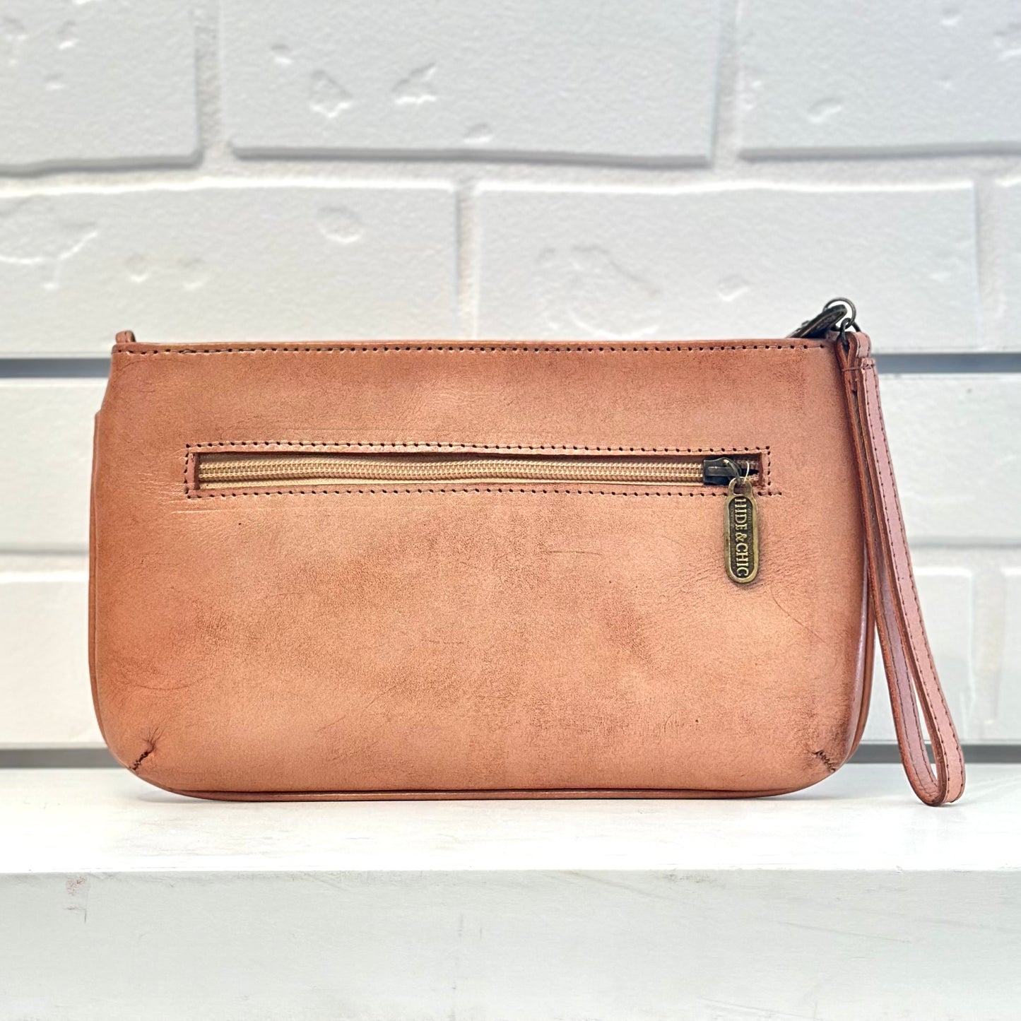 Daniela Hand-Tooled Leather Crossbody - Antique Natural