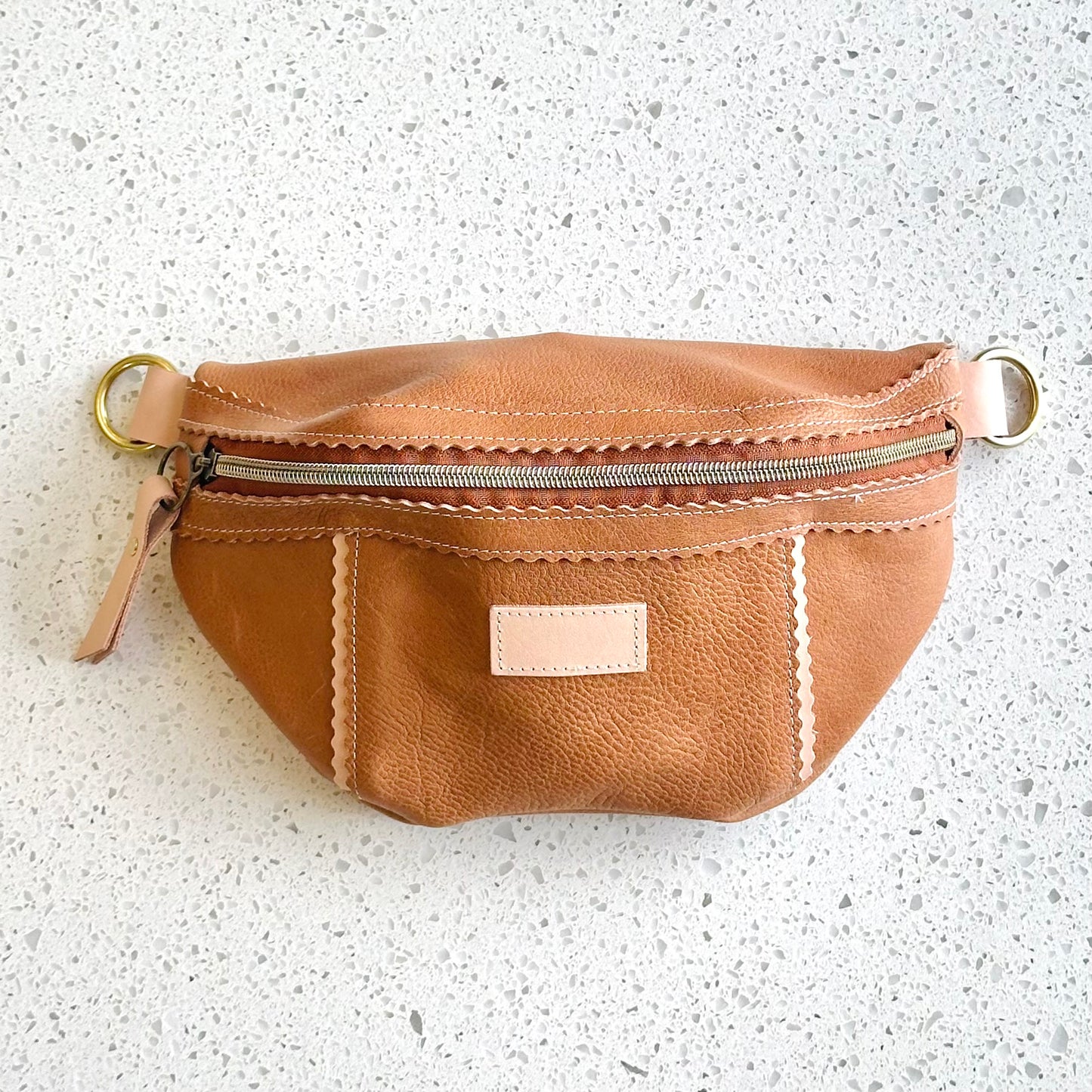 Better Than A Fanny Pack - Camel with Natural Peekaboo (Pouch Only)