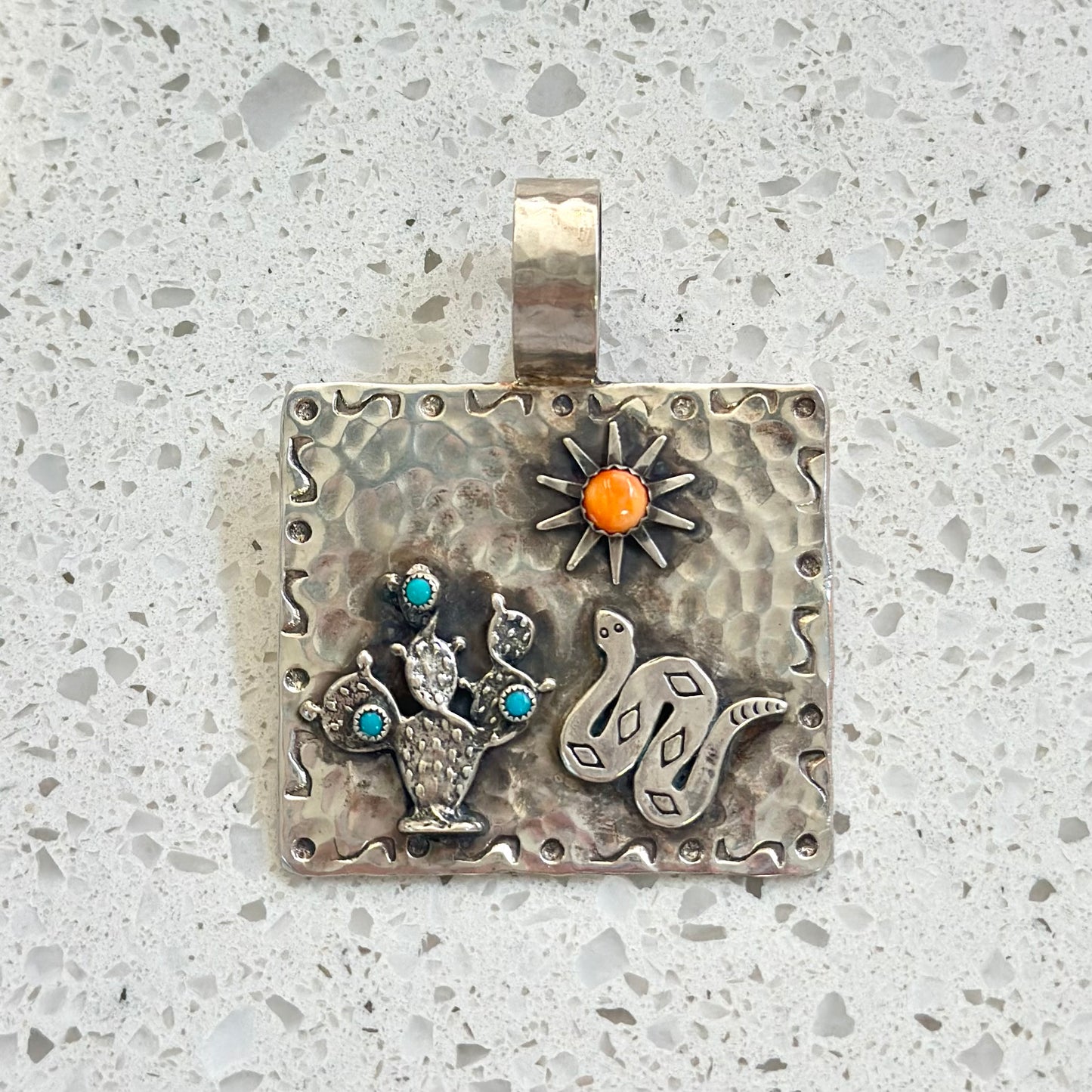 "Desert Scene" Rectangle Pendant
