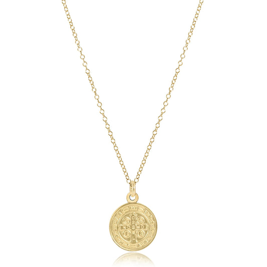 16" Necklace Gold - Blessing Gold Disc NECKLACES ENEWTON